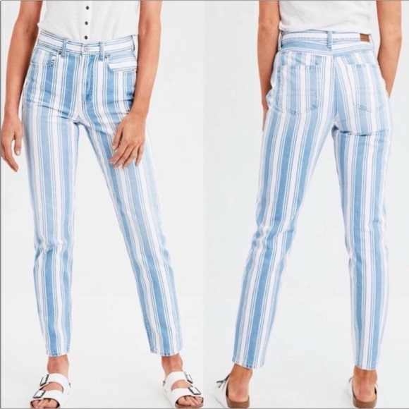 American Eagle Outfitters Denim - American Eagle Outfitters Blue and White Striped Size 2